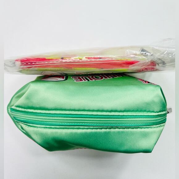 🆕 NWOT Clinique Cosmetic Makeup Bag Bundle Skincare Zipper Apples Jewels Stones - Picture 4 of 5